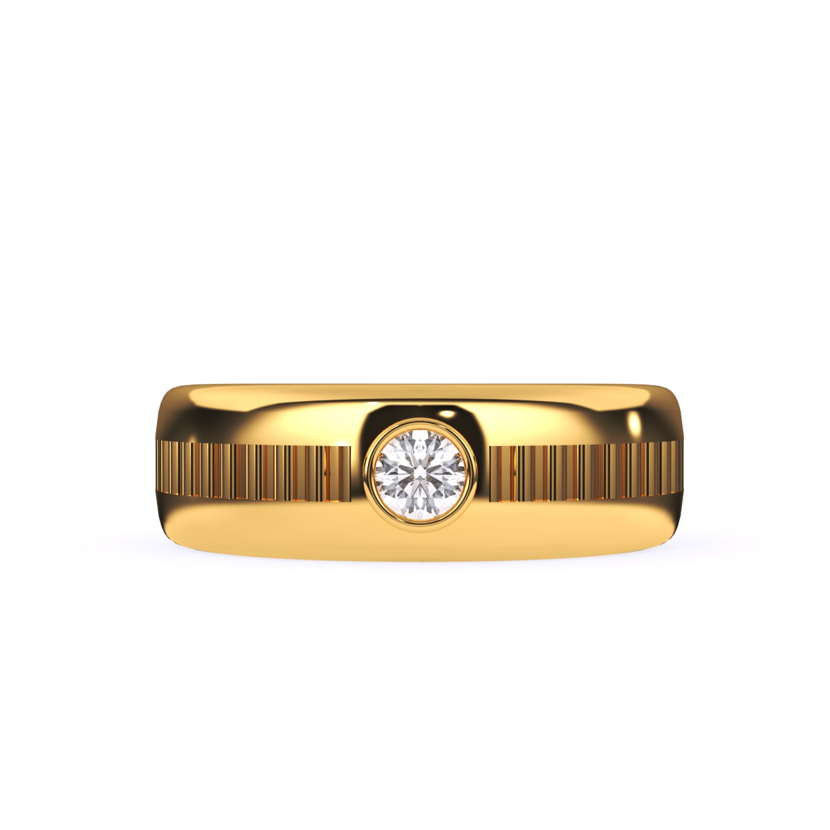 Latest Bezel Round Diamond Ring For Men